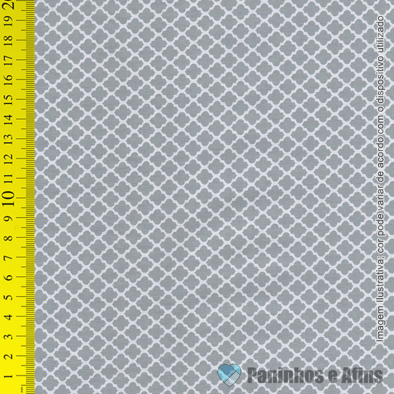 Mini Vitral Cinza - Basics & Colors - Fabricart - 50cm x150cm