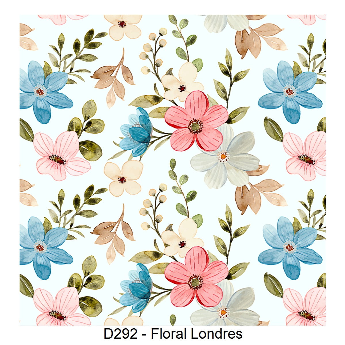 Floral Londres - Coleção Florais Digitais - Fabricart - Digital - 50cm X 150cm