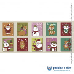 Painel Candy Christmas 13  - Coleção Candy Christmas   - Fabricart - Aprox 60cm X 150cm