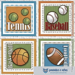 Esportes de Bola - Coleção Esportes - Fuxicos e Fricotes - Digital - 50cm x150cm 