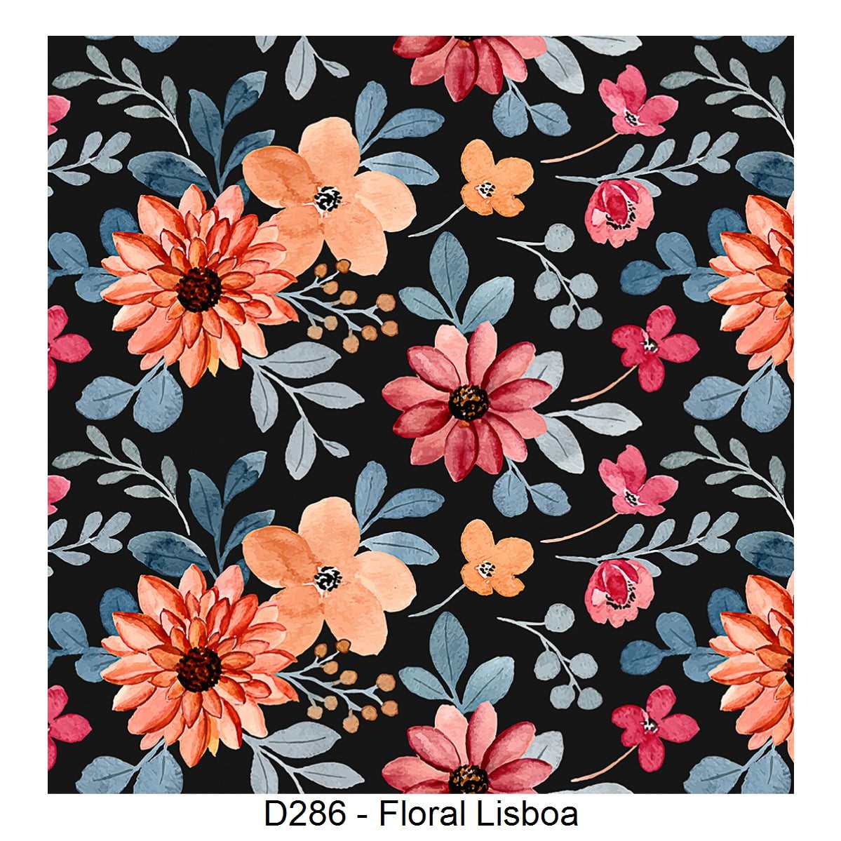 Floral Lisboa - Coleção Florais Digitais - Fabricart - Digital - 50cm X 150cm 