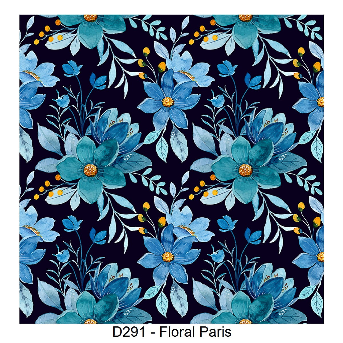 Floral Paris - Coleção Florais Digitais - Fabricart - Digital - 50cm X 150cm