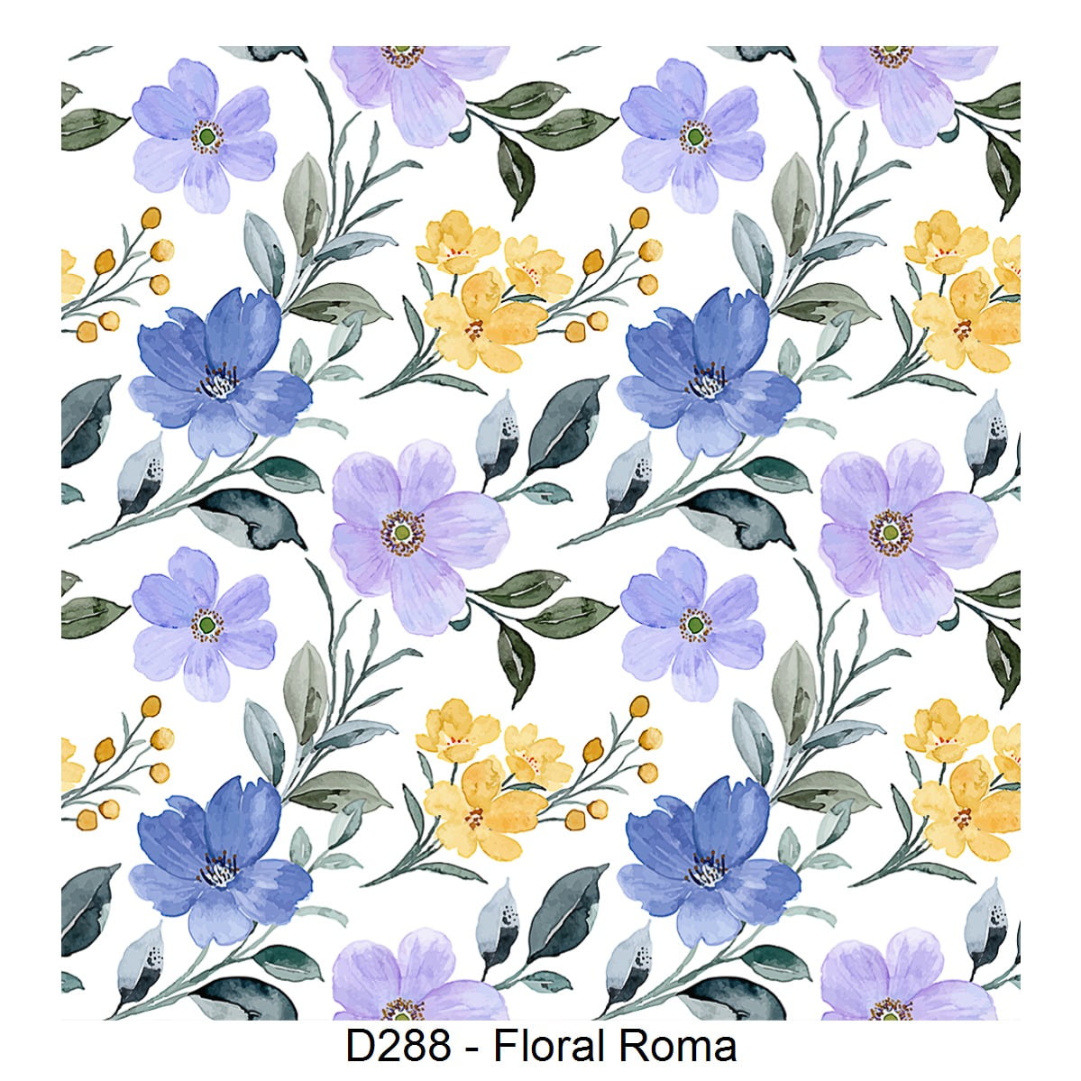 Floral Roma - Coleção Florais Digitais - Fabricart - Digital - 50cm X 150cm