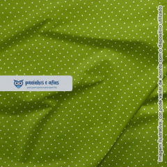 Micro Poá Verde Pera - Basics & Colors - Fabricart - 50cm x150cm