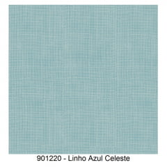 Tricoline com Estampa que Imita Linho - Azul Celeste - 50cm X 150cm