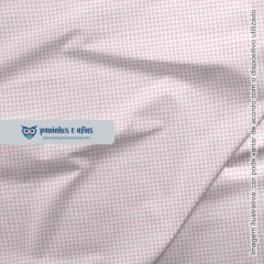 Basics Pied de Poule Rosa Candy - Coleção Basics Baby - Fabricart - 50cm X 150cm