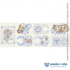 Painel Baby Azul - Coleção Baby Digital - Fuxicos e Fricotes - Digital - Aprox 50cm X 150cm