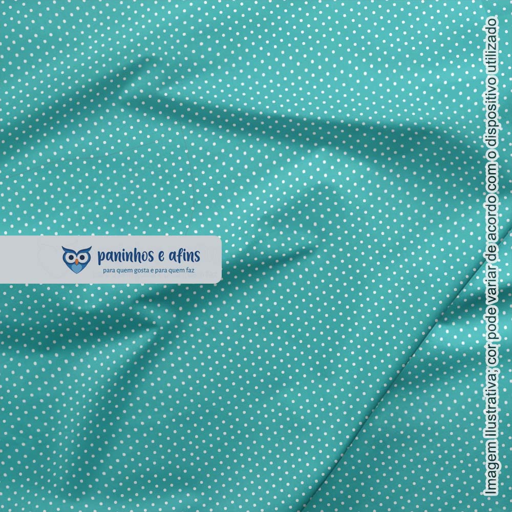 Micro Poá Azul Poente - Basics & Colors - Fabricart - 50cm X 150cm